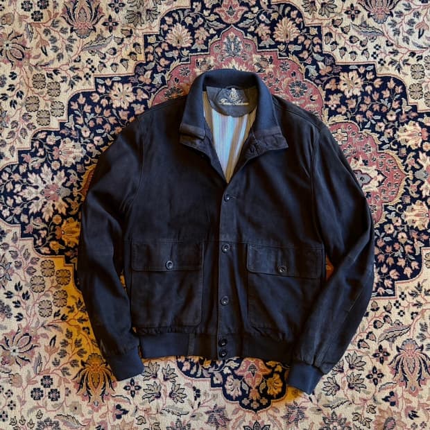 FUSARO ANTONIO 스웨이드 레더 해팅턴 자켓 100