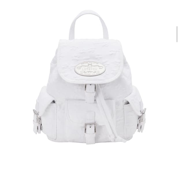 라츠유 Nostalgia chubby Backpack White 백팩 