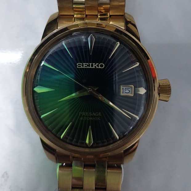 (새상품) 세이코 Presage 칵테일 검판 금장 오토매틱