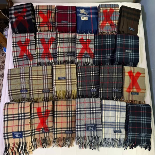 버버리 정품 체크 머플러 목도리 공용