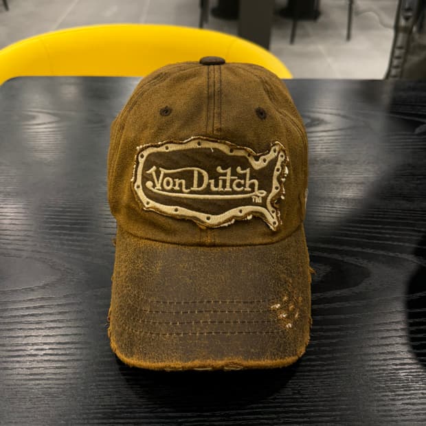 본더치 브라운 빈티지 볼캡 