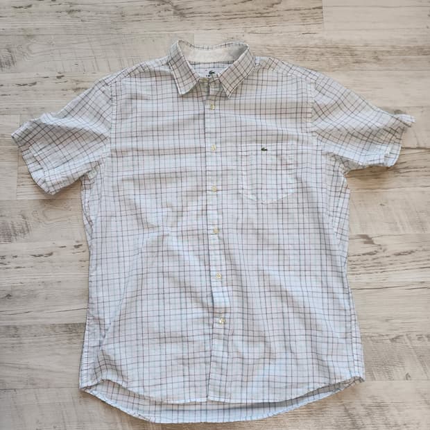 LACOSTE 라코스테 반팔 버튼다운 셔츠 팜 42(100~105)사이즈