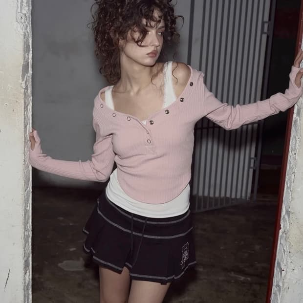 (바로배송) 플리즈노팔로우 버니탑 - 핑크