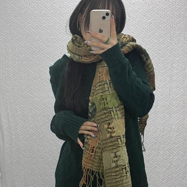 레노마 히피 보헤미안 빈티지 목도리 머플러 C07914