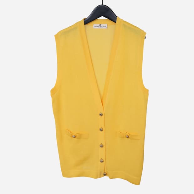 Pierre Balmain Yellow Knit Vest