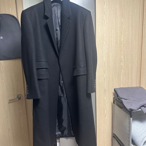 마마가리 24fw 오버사이즈 더블 코트 48 블랙