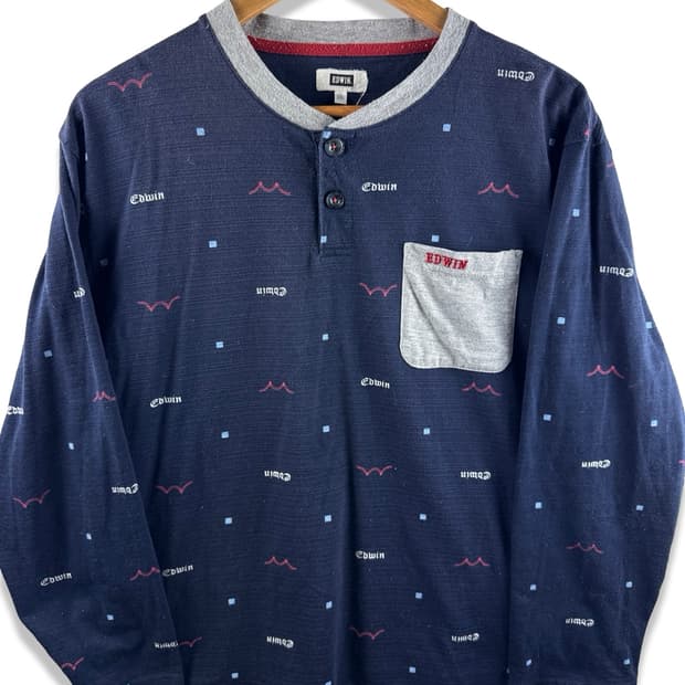 EDWIN 포켓 헨리넥 롱슬리브2779