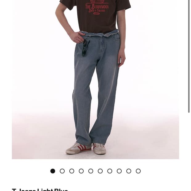 테켓 청바지 라이트블루