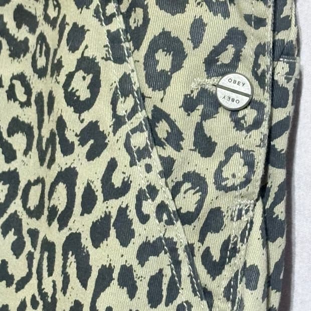 obey 오베이 호피 오버롤 멜빵