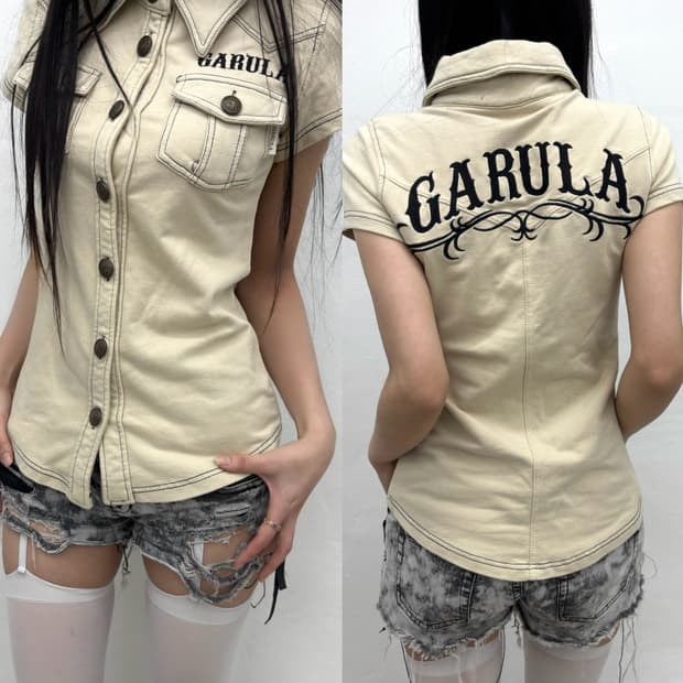 Garula sand beige slim pk top 