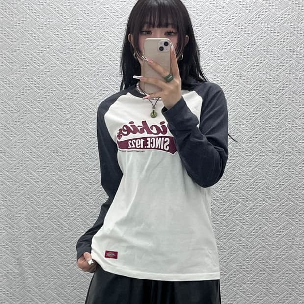 디키즈 빈티지 레트로 래글런 나그랑 롱슬리브 M C11188