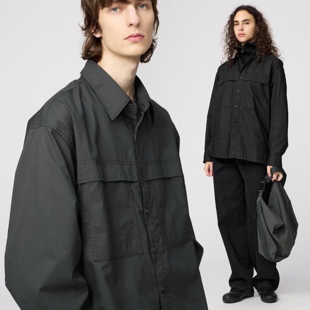 유니클로U/ 유틸리티 셔츠 그레이/ XXL