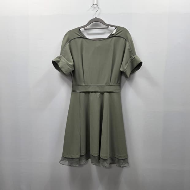 1337 미샤 MICHAA 카키 원피스 리본백 A라인 여성 55 여름원피