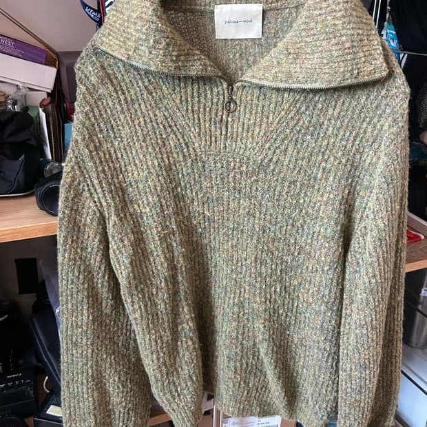 팔로마울 하프 집엎 니트