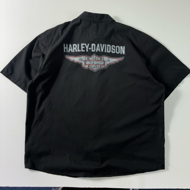 Harley davidson 할리 데이비슨 바이커 플레임 반팔 셔츠