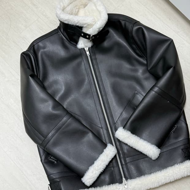 도프제이슨 무스탕 블랙 화이트/XL