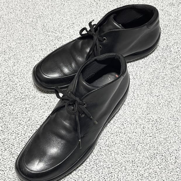 프라다 토블락 블랙 레더 슈즈