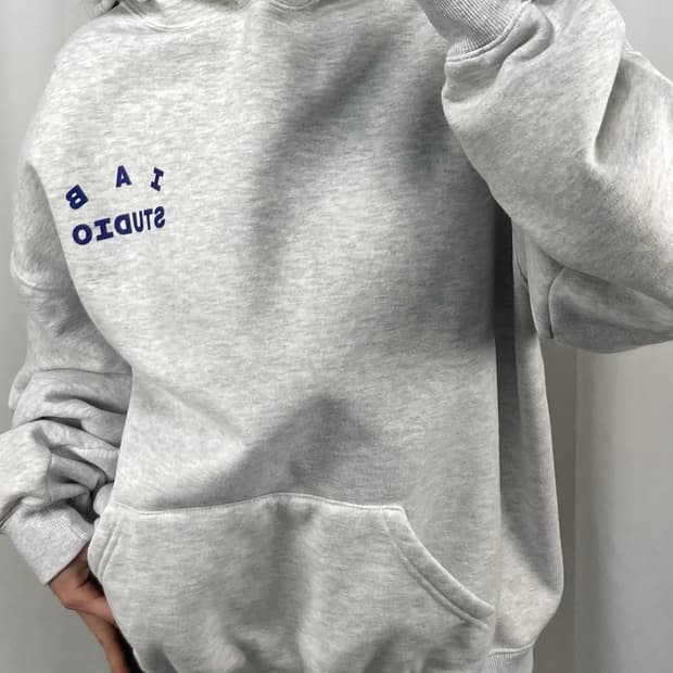 아이앱스튜디오 그레이 후드티