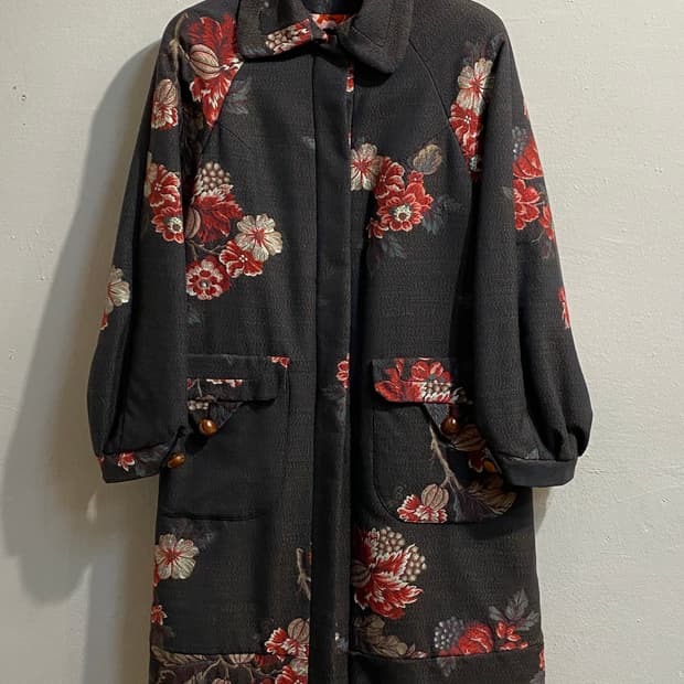 겐조 플라워 패턴 싱글 코트