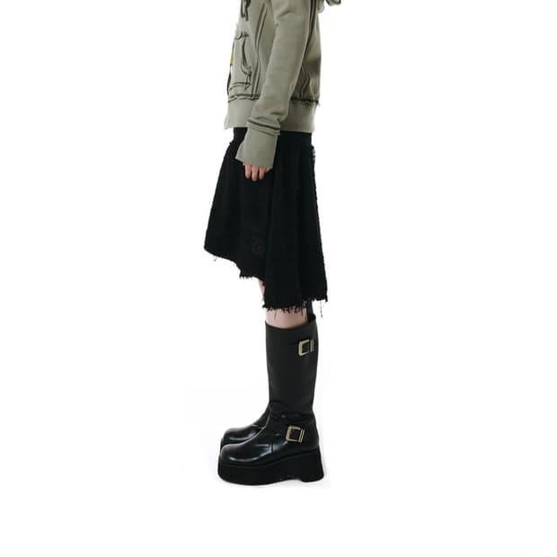 세릭 부츠 CERRIC SQUARE TOE T-BAR PLATFORM B