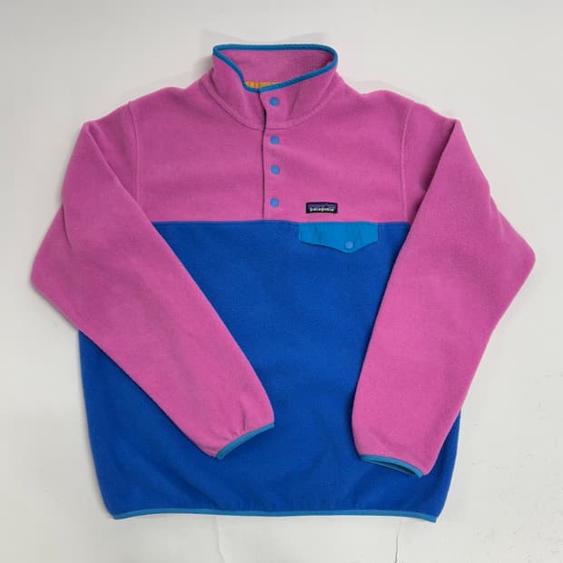 파타고니아 신칠라 스냅티 핑크/블루 우먼즈L