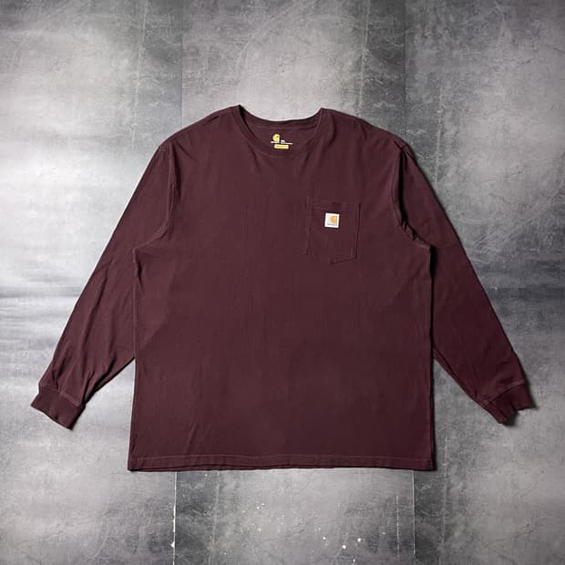 CARHARTT 칼하트 K126 와인 긴팔 티셔츠 A00960