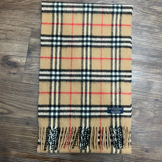 버버리 램스울 노바체크 머플러 목도리 베이지