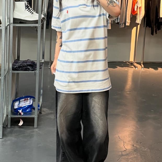 폴로 랄프로렌 단가라 스트라이프 카라티 A1402