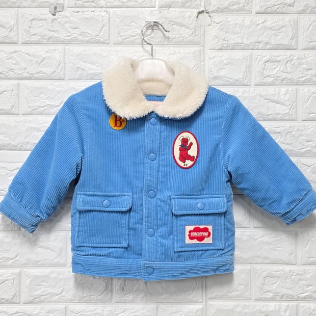 택포// 베베드피노 코듀로이 양털 자켓 100
