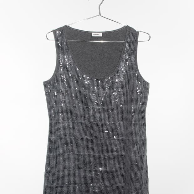 "New York" Spangle Sleeveless Top