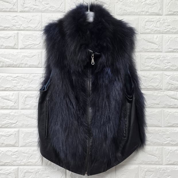 택포) 양가죽100 폭스 퍼100 베스트 조끼 M