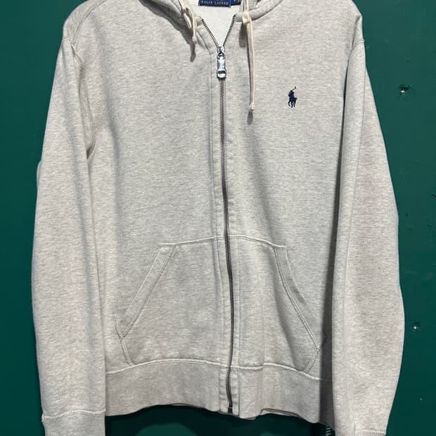 폴로 후드집업 그레이L