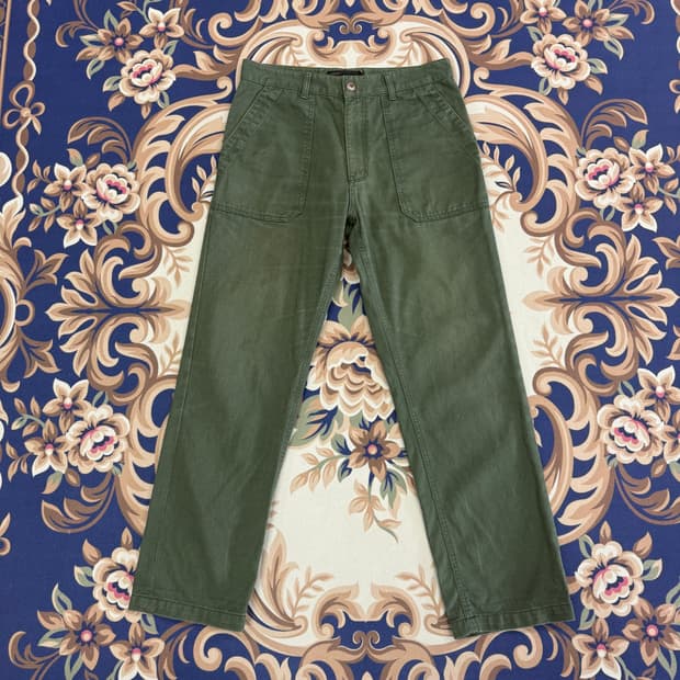 (L)유니폼 브릿지 퍼티그 팬츠(올리브)