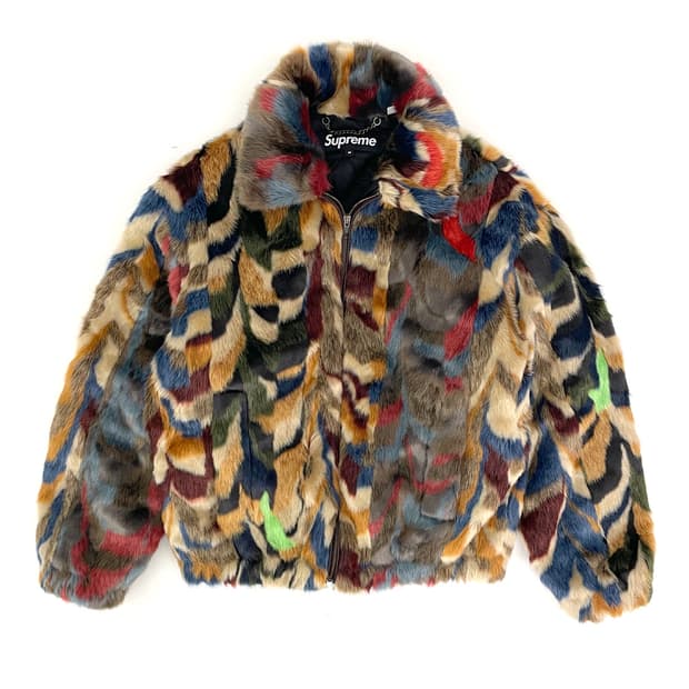 21FW 슈프림 멀티 폭스 퍼 자켓21FW 슈프림 멀티 인조 퍼 자켓 M