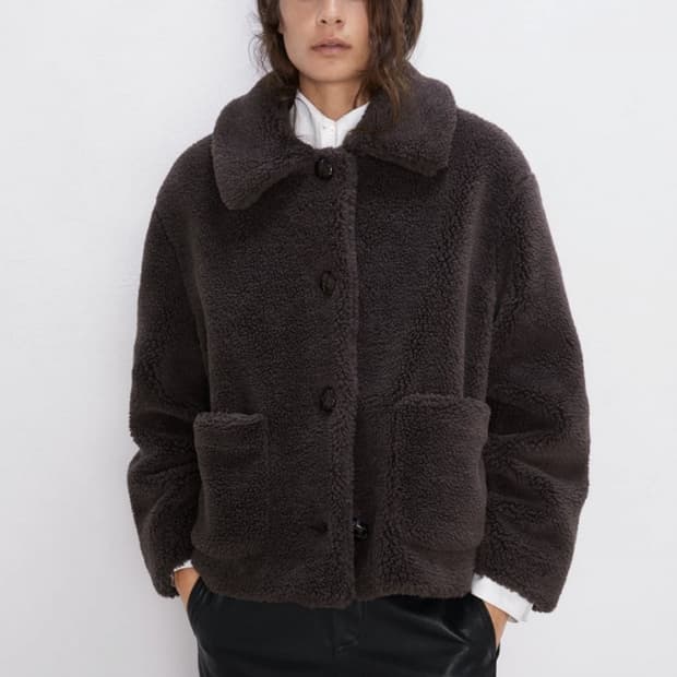 자라 에코 시어링 퍼 자켓 코트 뽀글이 자켓