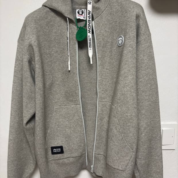 AAPE 에이프 나우 집업 니트 후드티 M