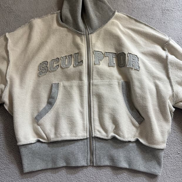 스컬프터 인사이드아웃 집업 멜란지