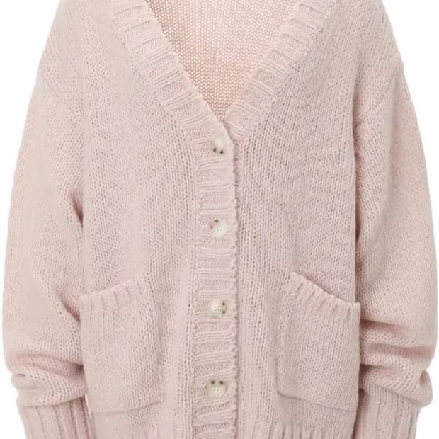 쓰탐 루즈 피넛 가디건 핑크