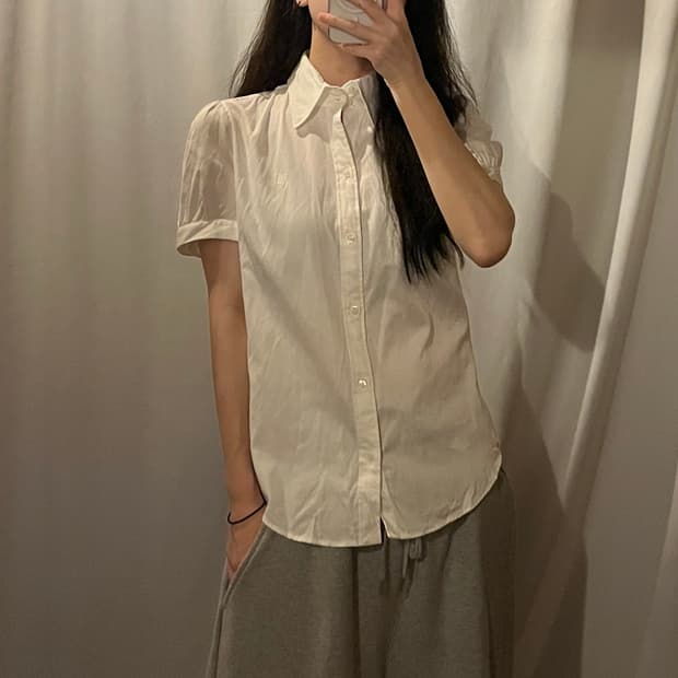 폴로랄프로렌 퍼프소매 반팔셔츠