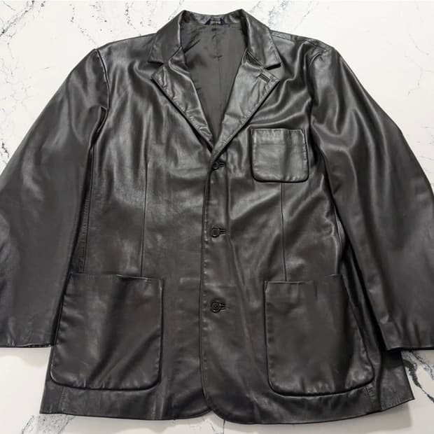 올드갭 레더 블레이저 xl