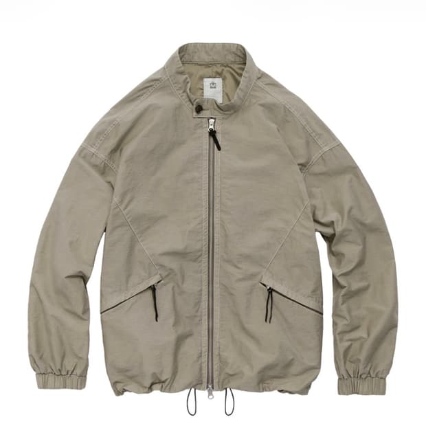 4) 폴리테루 모터사이클 블루종 자켓 베이지