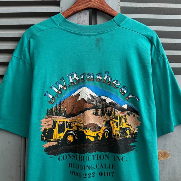 [L]90's USA 빈티지 JW Brashear 프린팅 티셔츠