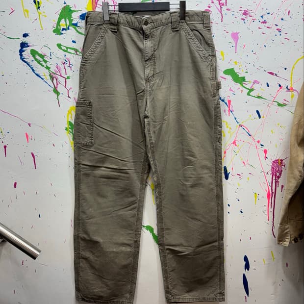 칼하트 빈티지 워싱 카펜터 팬츠 카키 36x34