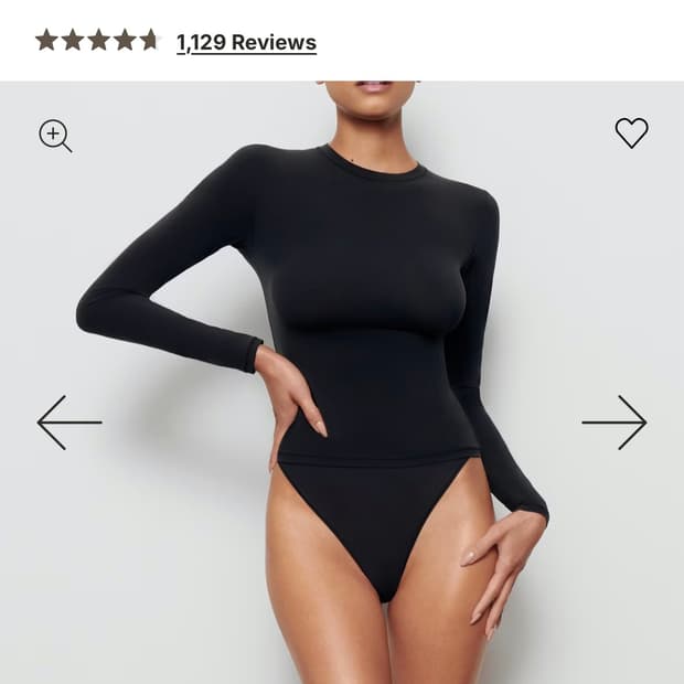 스킴스 LONG SLEEVE T-SHIRT 닝닝탑