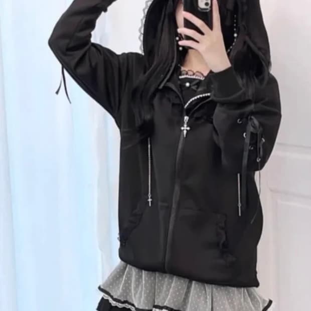 빈티지 cat 후드집업