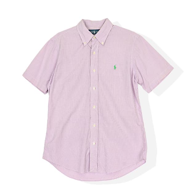 폴로랄프로렌 포니 깅엄 체크 하프 셔츠 (S)