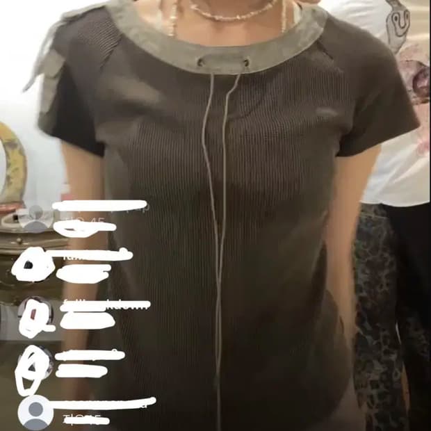 파우닝 빈티지 아카이브 카키 반팔