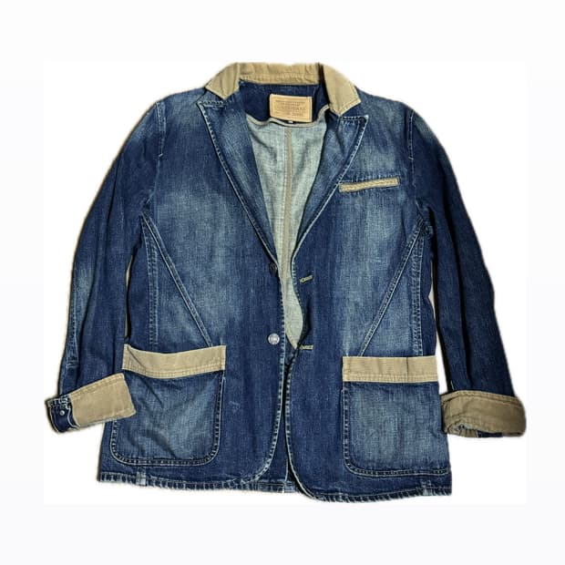 게스 진스 빈티지 워싱 데님 자켓 희귀매물