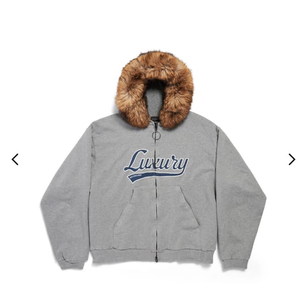 발렌시아가 럭셔리 스크립트 오버사이즈 후드집업