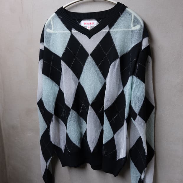 Masu 아가일 니트 48